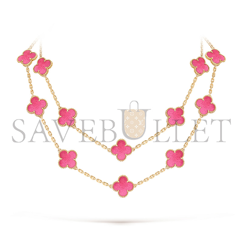 VAN CLEEF ARPELS VINTAGE ALHAMBRA LONG NECKLACE 20 MOTIFS VCARPQZG00